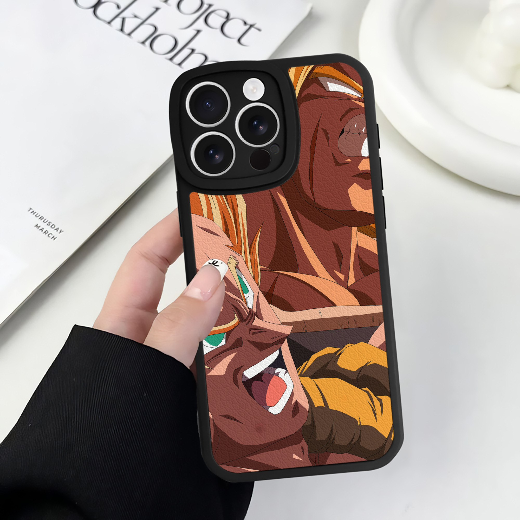 （画像用） ドラゴンボール DRAGON BALL 【iPhone 16シリーズ対応】シリコンスマホケース（レザー調） 材質：シリコン